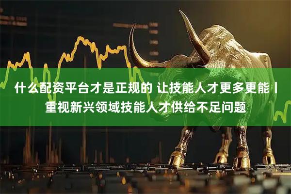 什么配资平台才是正规的 让技能人才更多更能丨重视新兴领域技能人才供给不足问题